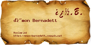 Ámon Bernadett névjegykártya